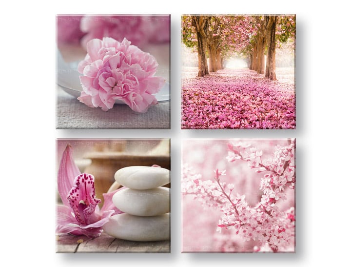 Slike na platnu Pink 4-dijelna XOBKOL30E42
