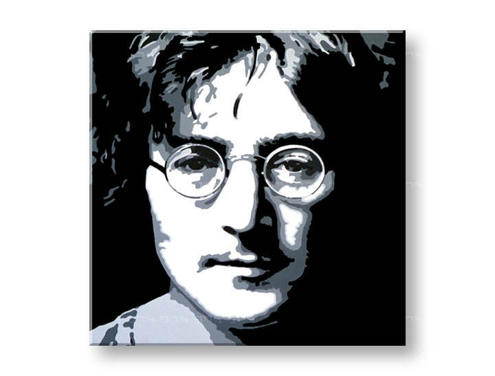 Ručno slikane slike na platnu na platnu POP Art John Lennon 1-dijelna 