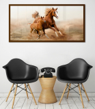 Slika na zrcalu Smeđi konji Mirrora 39 - 50x100 cm