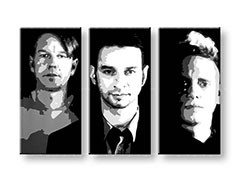 Ručno slikana slika Pop Art Depeche Mode 3-dijelna 120x80 cm dep/24h