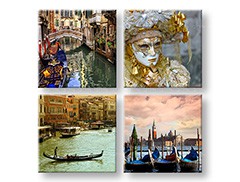 Slike na platnu Venezia 4 dijelna 60x60 cm XOBKOL01E42/24h