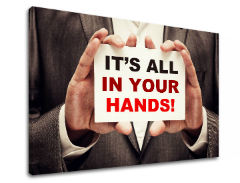 Motivaciona slika na platnu Its all in your hands_001