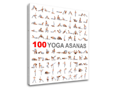 Motivaciona slika na platnu 100 Yoga asanas