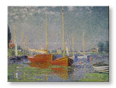 Slike na platnu RED BOATS AT ARGENTEUIL–Claude Monet 70x60cm REP073/24h