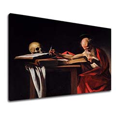 Slike na platnu Michelangelo Caravaggio - Saint Jerome Writing