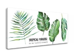 Slike na platnu sa tekstom Tropical paradise