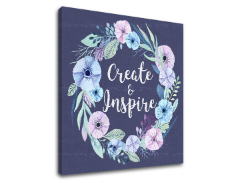 Slike na platnu sa tekstom Create and Inspire