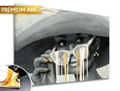 Slike na platnu PREMIUM ART - Žena sa šeširom