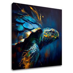 Dekorativna slika na platnu - PREMIUM ART - Green Turtle Odyssey
