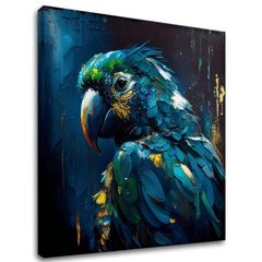 Dekorativna slika na platnu - PREMIUM ART - Rainbow Feathers in Flight | 100x100 cm