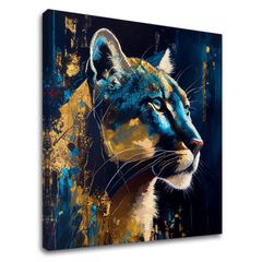 Dekorativna slika na platnu - PREMIUM ART - Silent Puma's Gaze