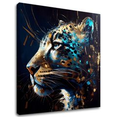 Dekorativna slika na platnu - PREMIUM ART - Spotted Hunter's Elegance | 100x100 cm