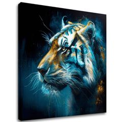 Dekorativna slika na platnu - PREMIUM ART - Tiger's Mighty Spirit | 100x100 cm