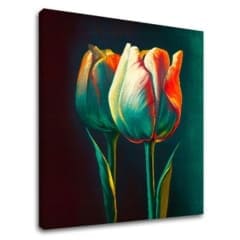 Dizajn dekoracije na platnu Jutro s tulipanom | 100x100 cm