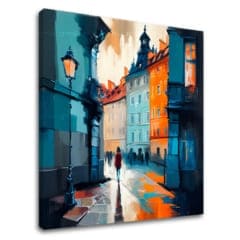 Dizajn dekoracije na platnu Prag u srcu Europe | 100x100 cm