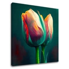 Dizajnerski ukras na platnu Dašak proljeća na zidu | 100x100 cm