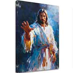 Isus od svjetlosti | oslikano akrilom i zlatnim listićima