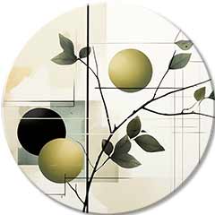 Okrugle slike s akrilom Plantaža maslina | različite dimenzije