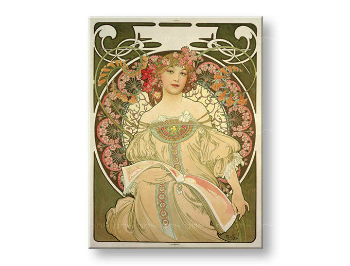 Slika na platnu DREAMING – Alfons Mucha