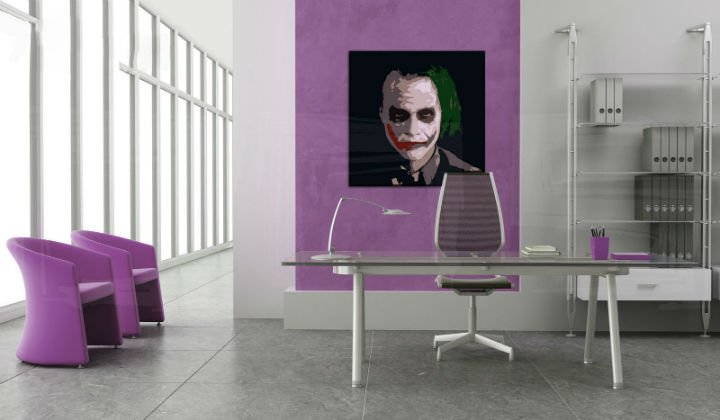 Ručno oslikana POP ART slika JOKER 100x100 cm