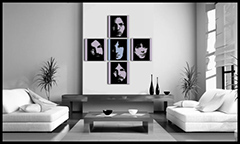 Ručno oslikana POP Art slika Pink Floyd 4 dijela pf | različite veličine