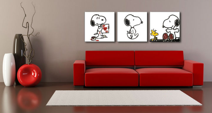 Ručno oslikana POP ART slika SNOOPY 210x70 cm