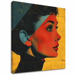 Slika Audrey Hepburn na platnu - Elegantna ikona 60x60 cm