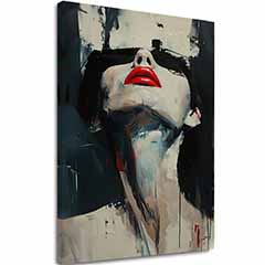 Slika na platnu Crvene usne - Dramatski dizajn