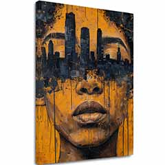 Slika na platnu Grad u glavama - Umjetnički motiv