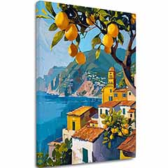 Slika na platnu Voćnjak limuna - talijanski stil