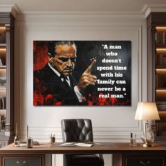 Slika THE GODFATHER na platnu | Personalizirani citat PAPILORA