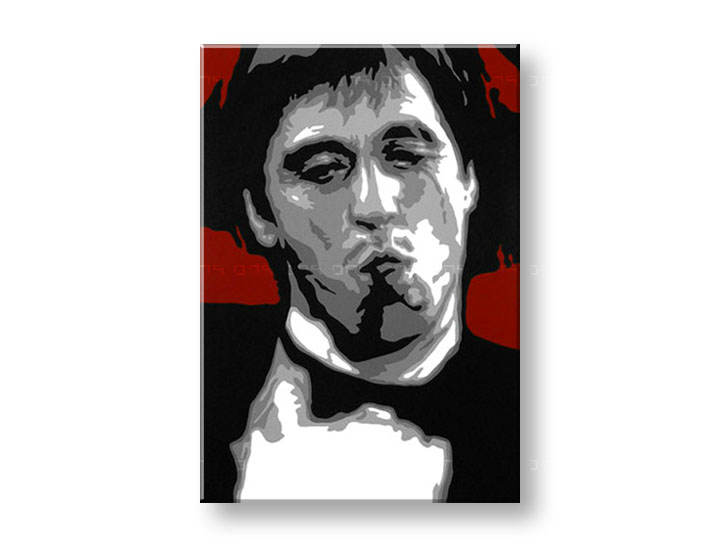 Ručno slikane slike na platnu na platnu POP Art AL PACINO 1-dijelna