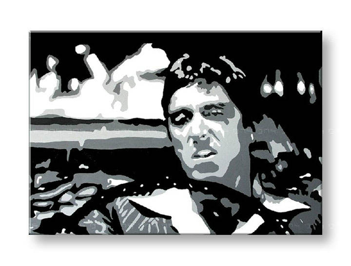 Ručno slikane slike na platnu na platnu POP Art AL PACINO 1-dijelna 