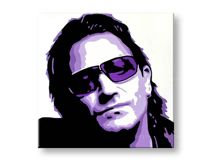 Ručno slikane slike na platnu na platnu POP Art Bono-U2 1-dijelna 