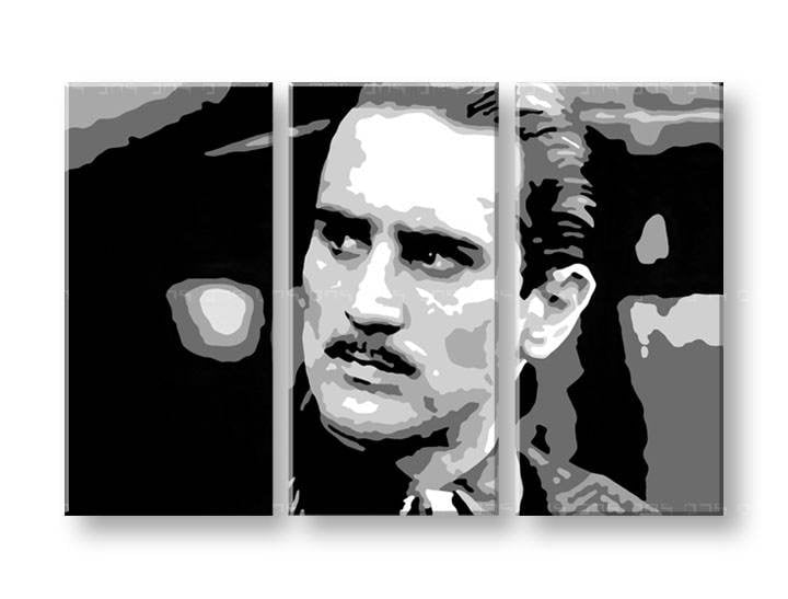 >Na lageru< Ručno slikani POP Art Popust 25 % Godfather R. De Niro 3 delna 120x80 cm god