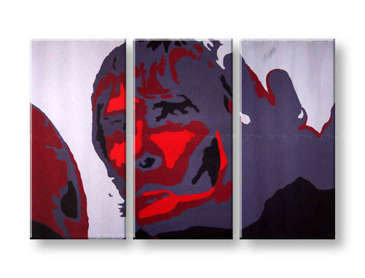 Ručno slikane slike na platnu na platnu POP Art Ian Brown 3-dijelna 