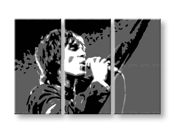 Ručno slikane slike na platnu na platnu POP Art Ian Brown 3-dijelna 