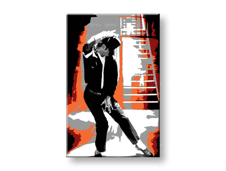 Ručno slikane slike na platnu na platnu POP Art Michael Jackson 1-dijelna