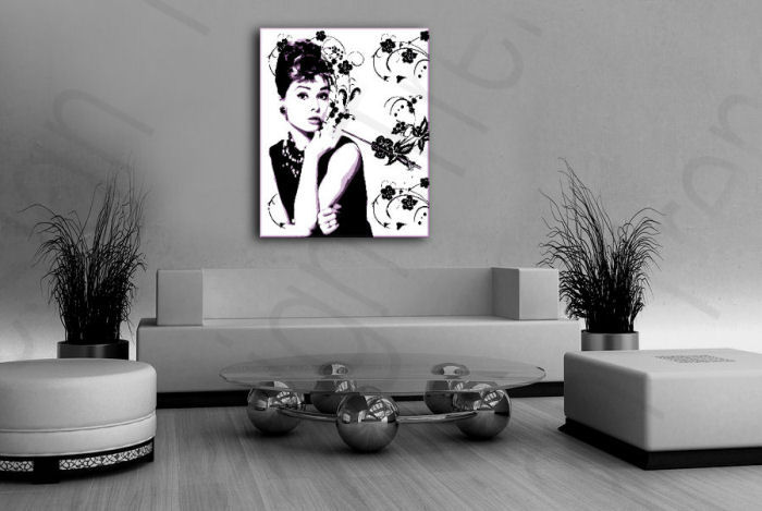 Ručno slikane slike na platnu na platnu POP Art Audrey Hepburn 