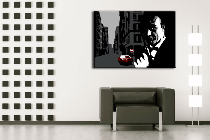 Ručno slikane slike na platnu na platnu POP Art James Bond 1-dijelna 