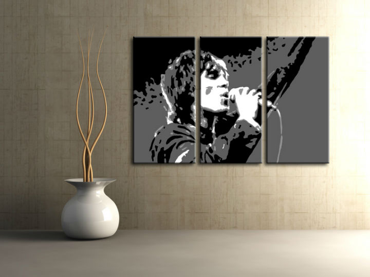 Ručno slikane slike na platnu na platnu POP Art Ian Brown 3-dijelna 