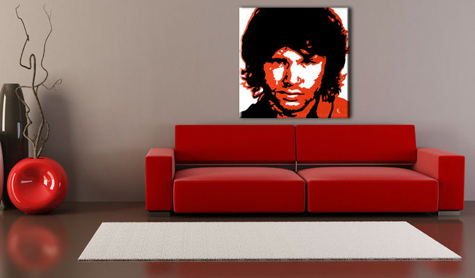Ručno slikane slike na platnu na platnu POP Art Jim Morrison 1-dijelna 