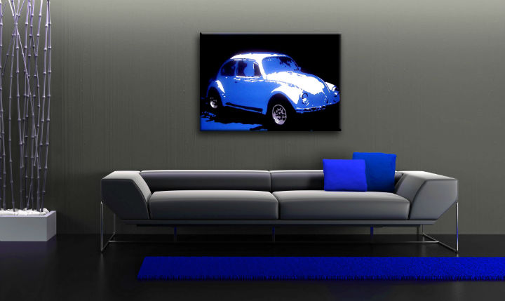 Ručno slikane slike na platnu na platnu POP Art Volkswagen Beetle 1-dijelna