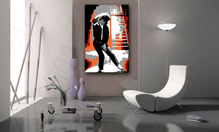 Ručno slikane slike na platnu na platnu POP Art Michael Jackson 1-dijelna