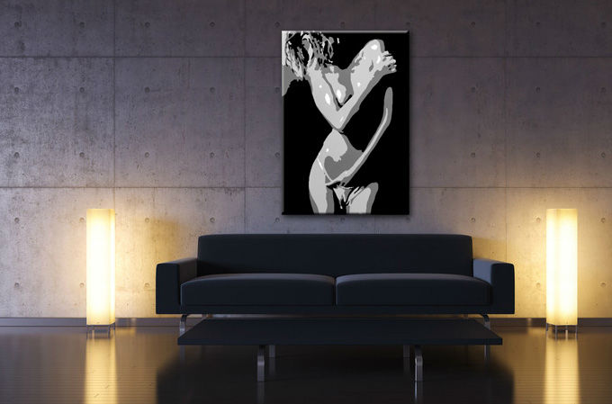Ručno slikane slike na platnu na platnu POP Art Nude Woman 1-dijelna