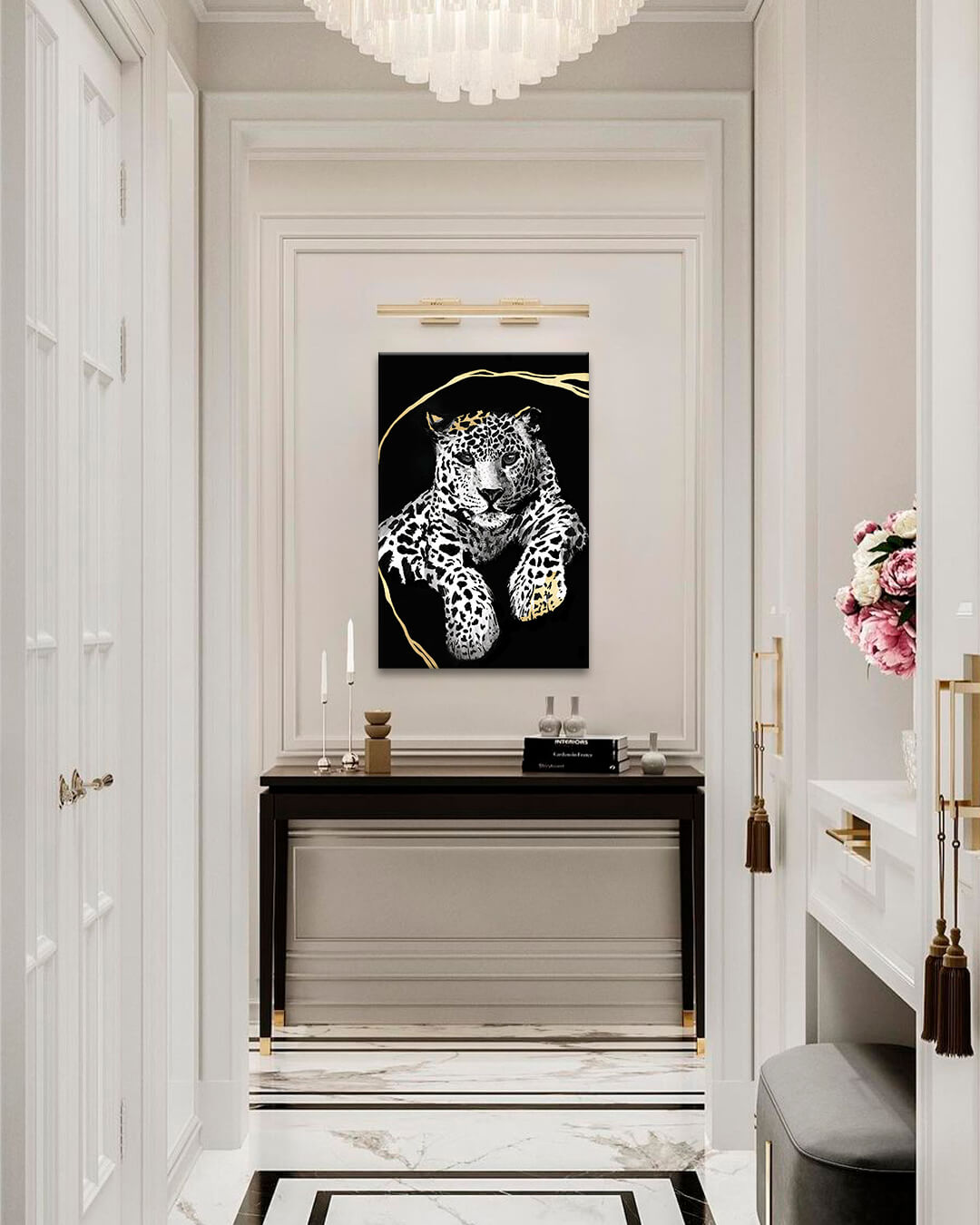 Slike na platnu - PREMIUM ART - Odmarajući se gepard 90x60 cm