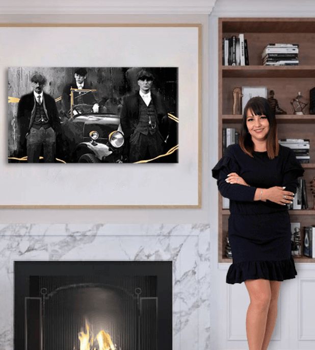 Slike na platnu - PREMIUM ART - Peaky Blinders braća 90x50 cm