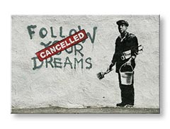 >Na lageru< Slike na platnu Popust 38 % 1-delna Street ART – Banksy 80x120 cm BA024O1/24h