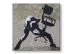 Slike na platnu KVADRAT Street ART – Banksy BA044K1