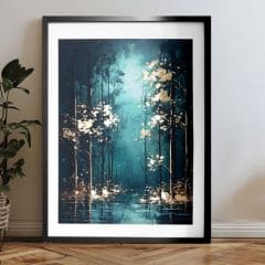 Zidni plakat s EXTRA efektom - Mystic Trees